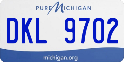 MI license plate DKL9702