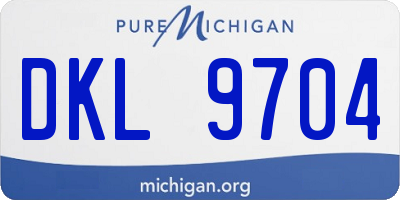 MI license plate DKL9704