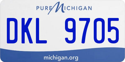 MI license plate DKL9705