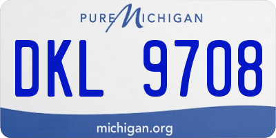 MI license plate DKL9708