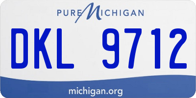 MI license plate DKL9712