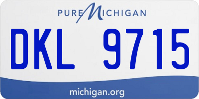 MI license plate DKL9715
