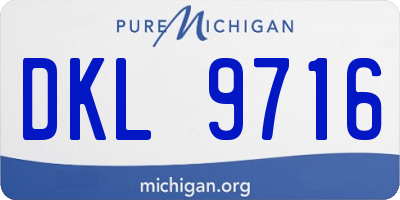 MI license plate DKL9716