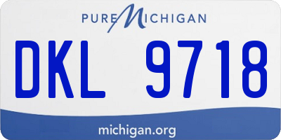 MI license plate DKL9718
