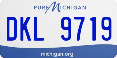 MI license plate DKL9719