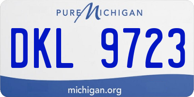 MI license plate DKL9723
