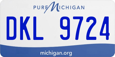 MI license plate DKL9724