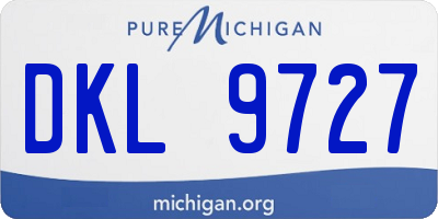 MI license plate DKL9727