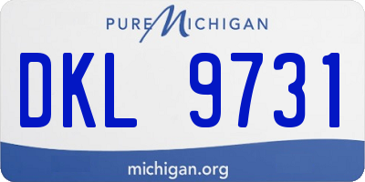MI license plate DKL9731