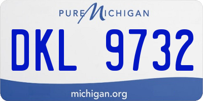 MI license plate DKL9732