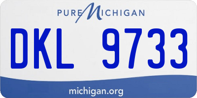 MI license plate DKL9733