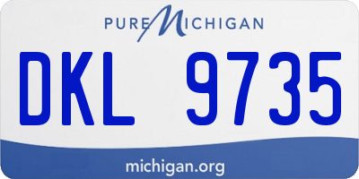 MI license plate DKL9735