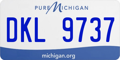 MI license plate DKL9737