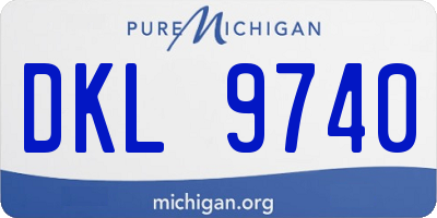 MI license plate DKL9740