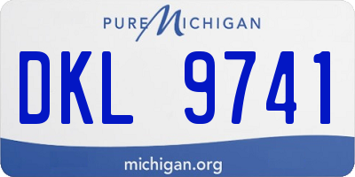 MI license plate DKL9741