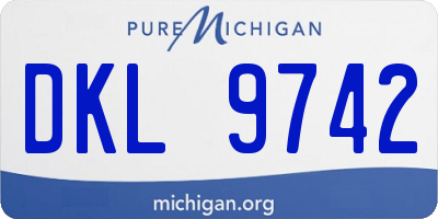 MI license plate DKL9742