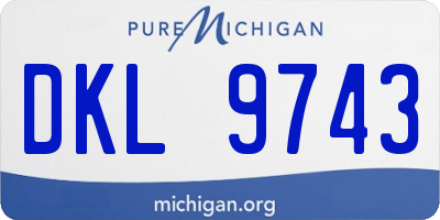 MI license plate DKL9743