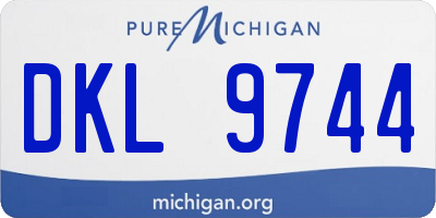 MI license plate DKL9744