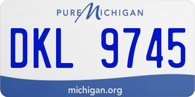 MI license plate DKL9745