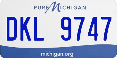 MI license plate DKL9747
