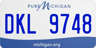MI license plate DKL9748