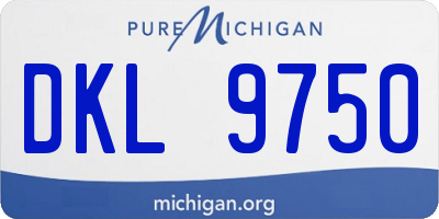 MI license plate DKL9750