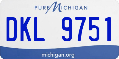 MI license plate DKL9751
