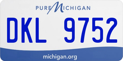 MI license plate DKL9752