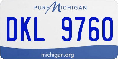 MI license plate DKL9760