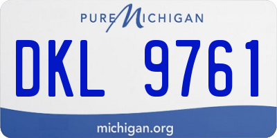 MI license plate DKL9761