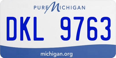 MI license plate DKL9763