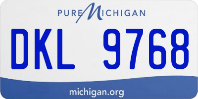 MI license plate DKL9768
