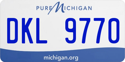 MI license plate DKL9770