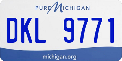 MI license plate DKL9771