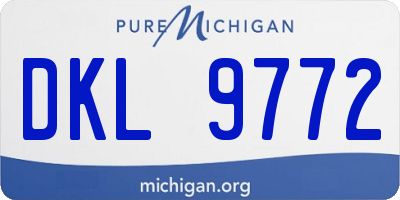 MI license plate DKL9772