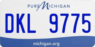 MI license plate DKL9775