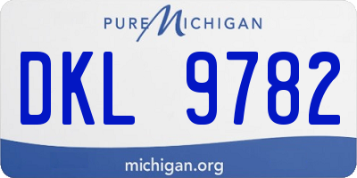 MI license plate DKL9782