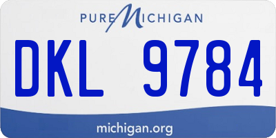MI license plate DKL9784
