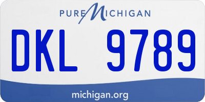 MI license plate DKL9789