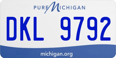 MI license plate DKL9792