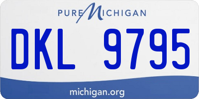 MI license plate DKL9795