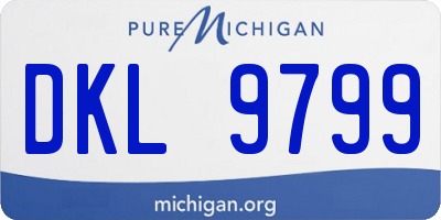 MI license plate DKL9799