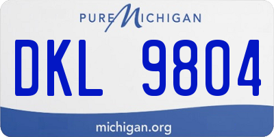 MI license plate DKL9804