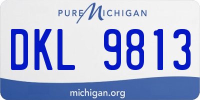 MI license plate DKL9813