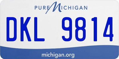 MI license plate DKL9814