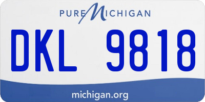 MI license plate DKL9818