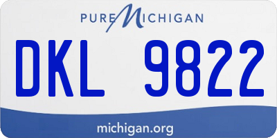 MI license plate DKL9822