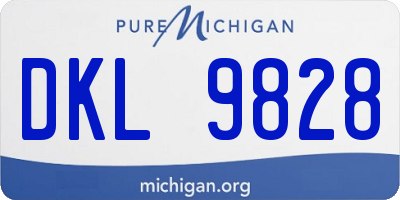 MI license plate DKL9828