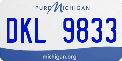 MI license plate DKL9833