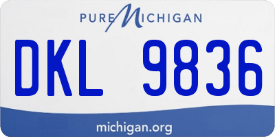 MI license plate DKL9836